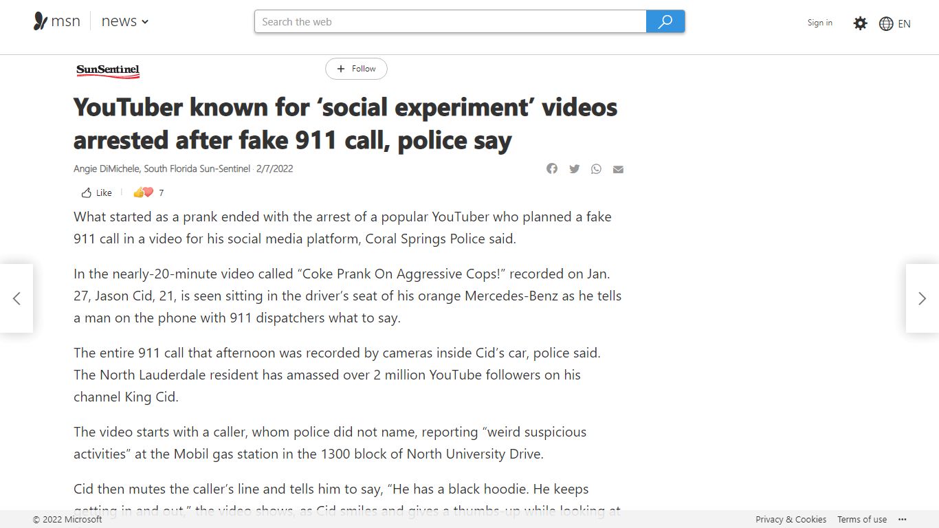 YouTuber known for ‘social experiment’ videos arrested after fake 911 ...